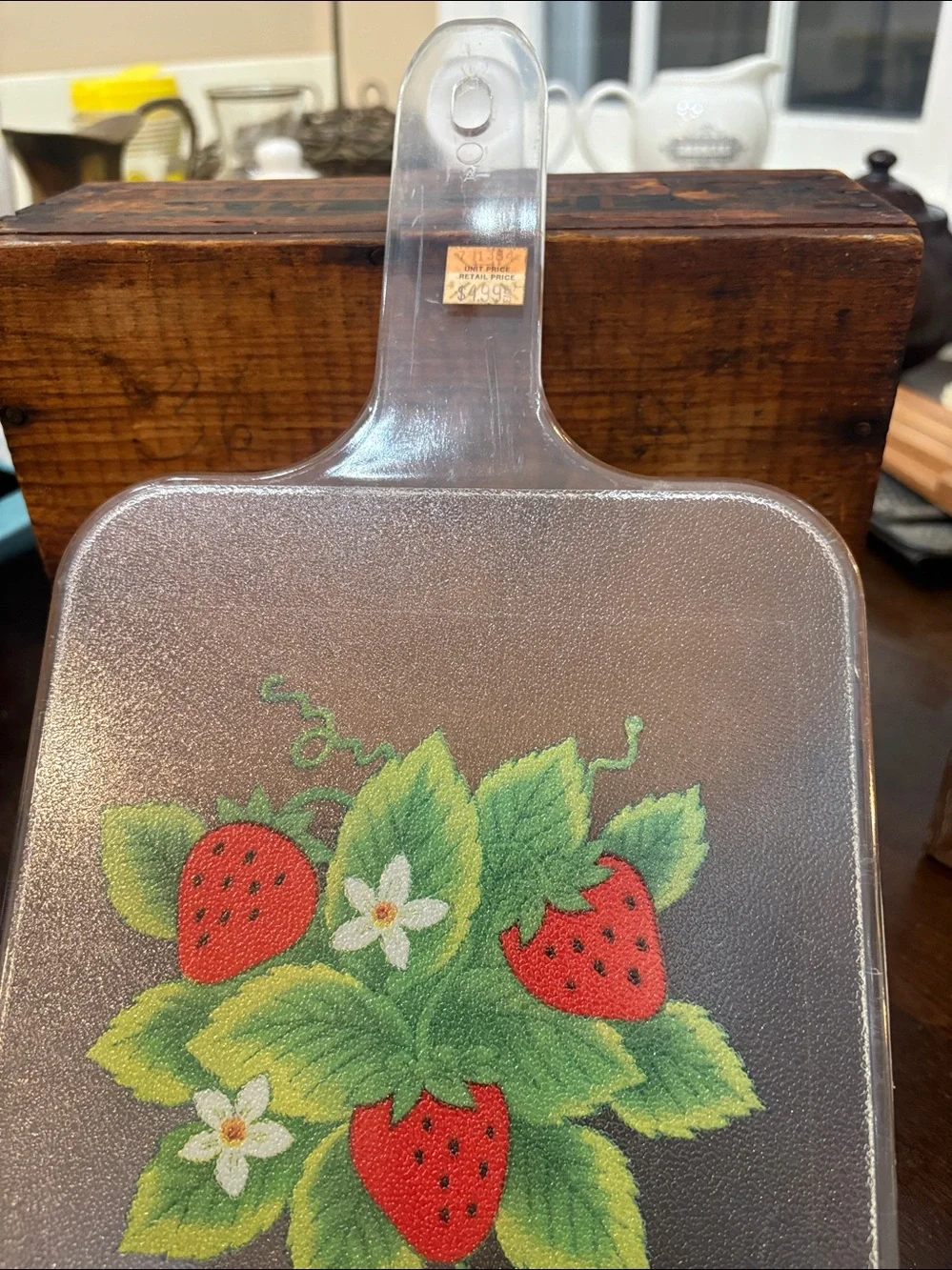 Vintage The Cut-Up Cutting Board with Strawberry Graphic